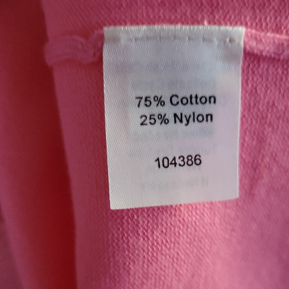 Garnet Hill Pink Cardigan with Embroidered White Floral Design.  NWOT. - Picture 6 of 6